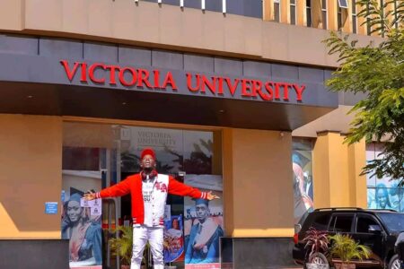 Victor Ruz enrols at Victoria University Kampala.