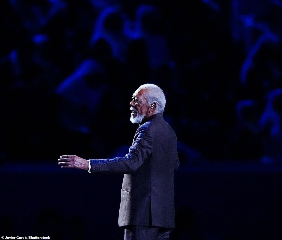 Morgan Freeman giving speech