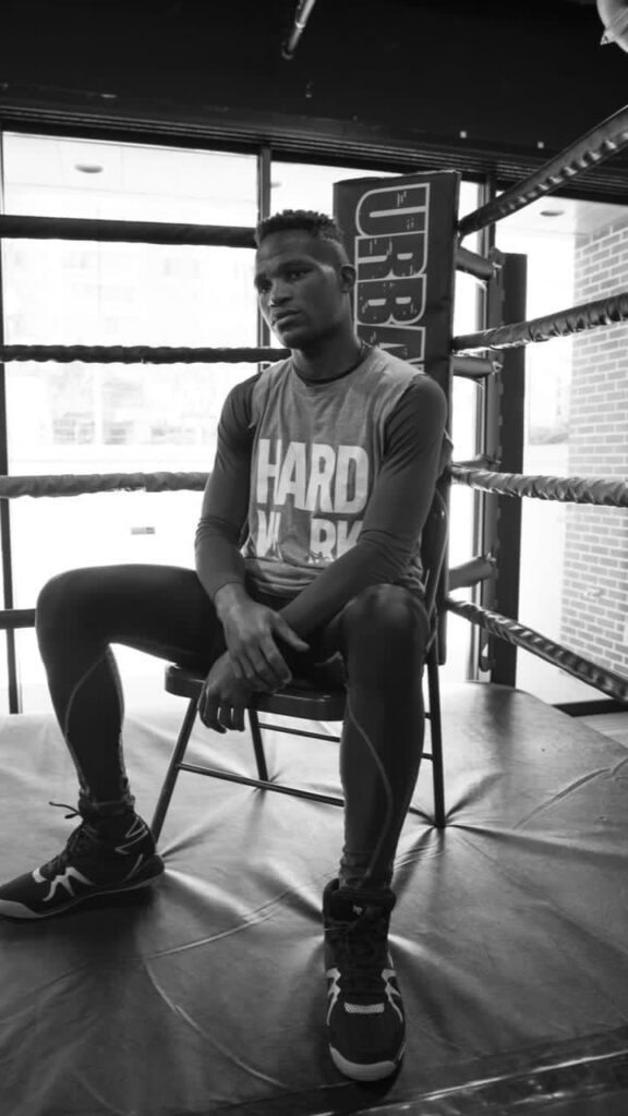 Ugandan boxer kickboxing