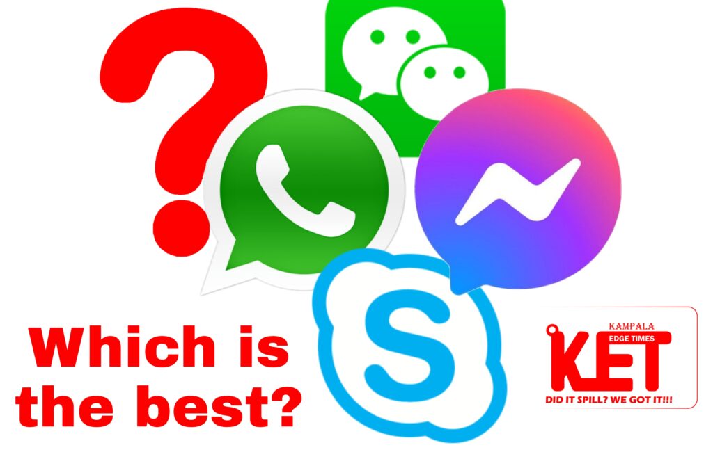 Which is the best messaging app? WhatsApp, Facebook messenger, WeChat or Skype logos