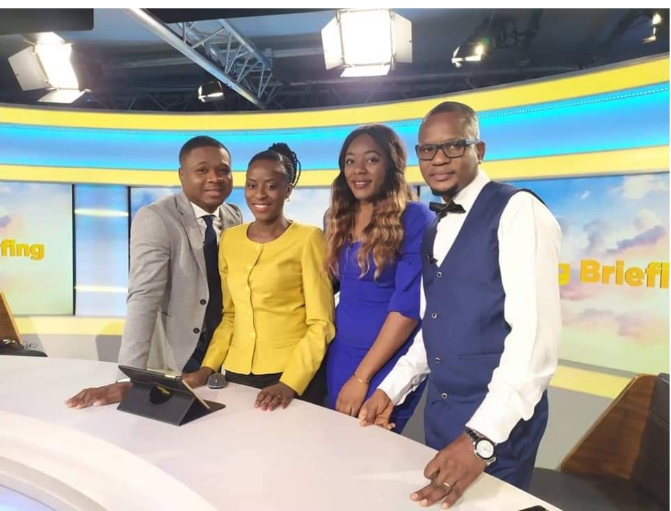 Jerry Fisayo-Bambi | One On One With Africa News' Journalist 3 Jerry with other news presenters
