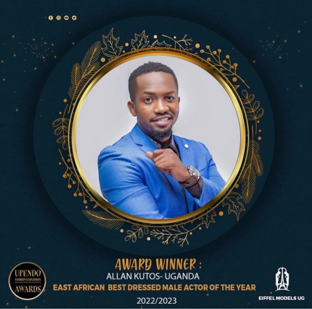 Allan Kutos Katongole | Sanyu Series Main Actor Biography 17 Allan wins an award at upendo awards