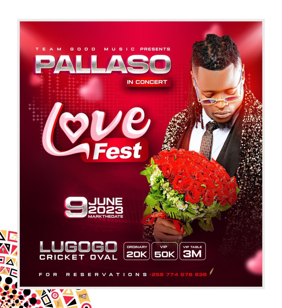 pallaso one love fest concert official poster lugogo cricket oval