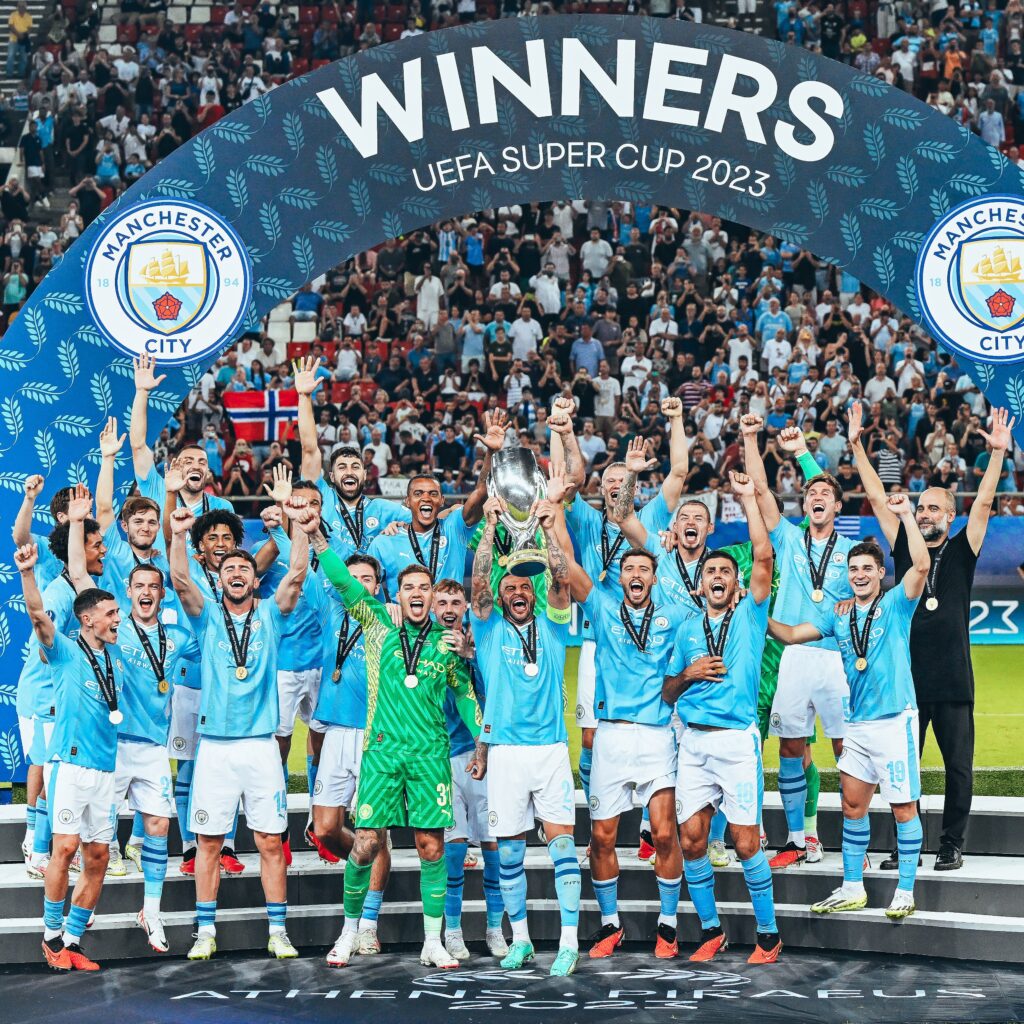 Manchester City Clinch Their First Ever UEFA Super Cup Trophy
