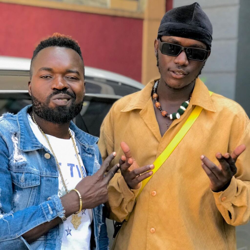 Musinguzi Wycliff with a galaxy fm presenter