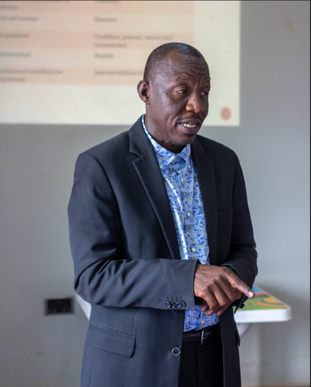 giving a speech