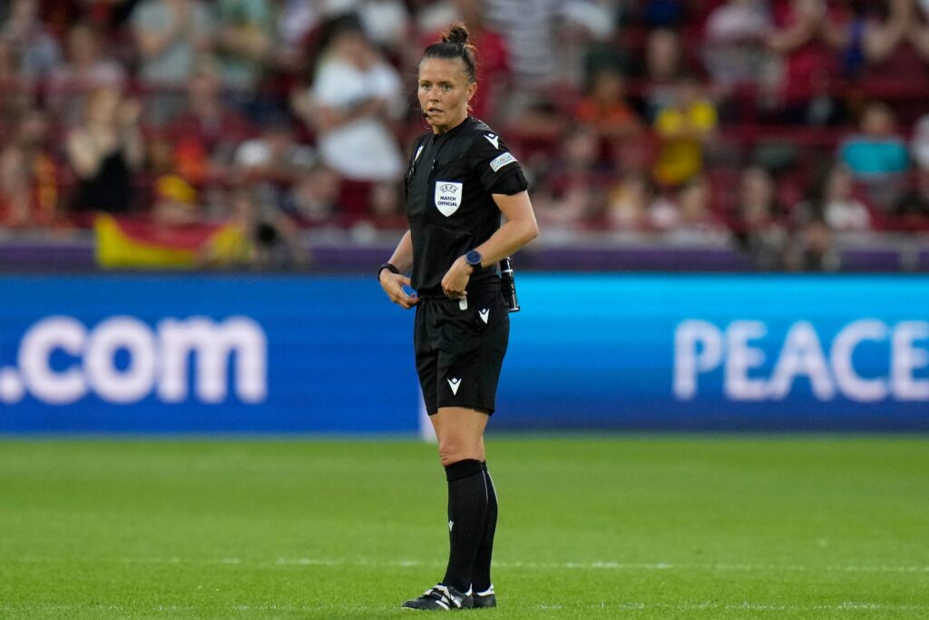 Rebecca Welch incharge of a match