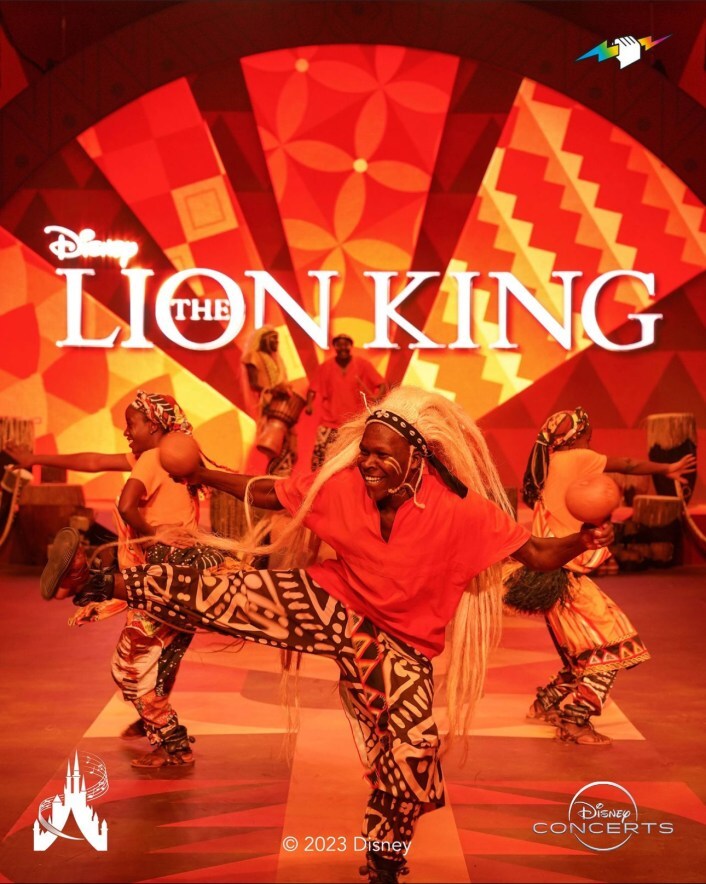 Baraka performers performing at Disney for the lion king