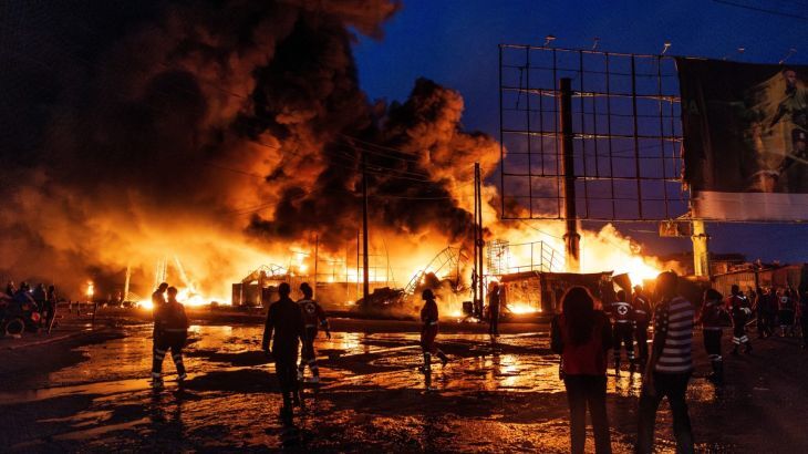 Property on fire