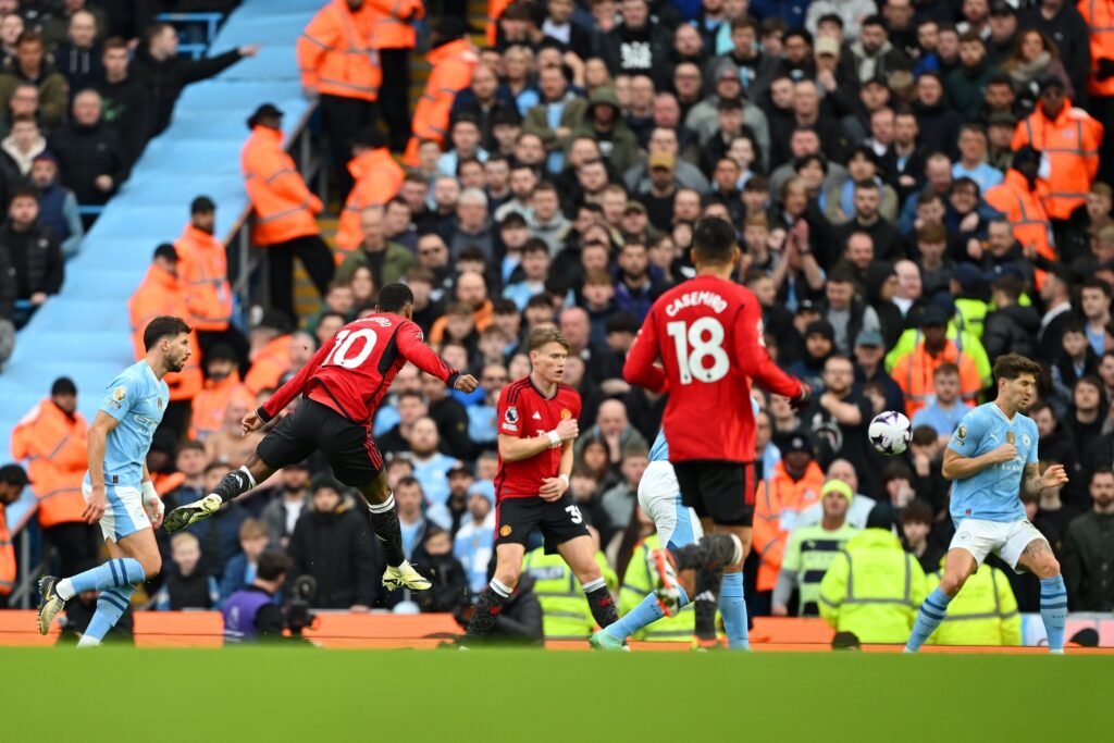 Rashford scored a long-range goal in the seventh minute.