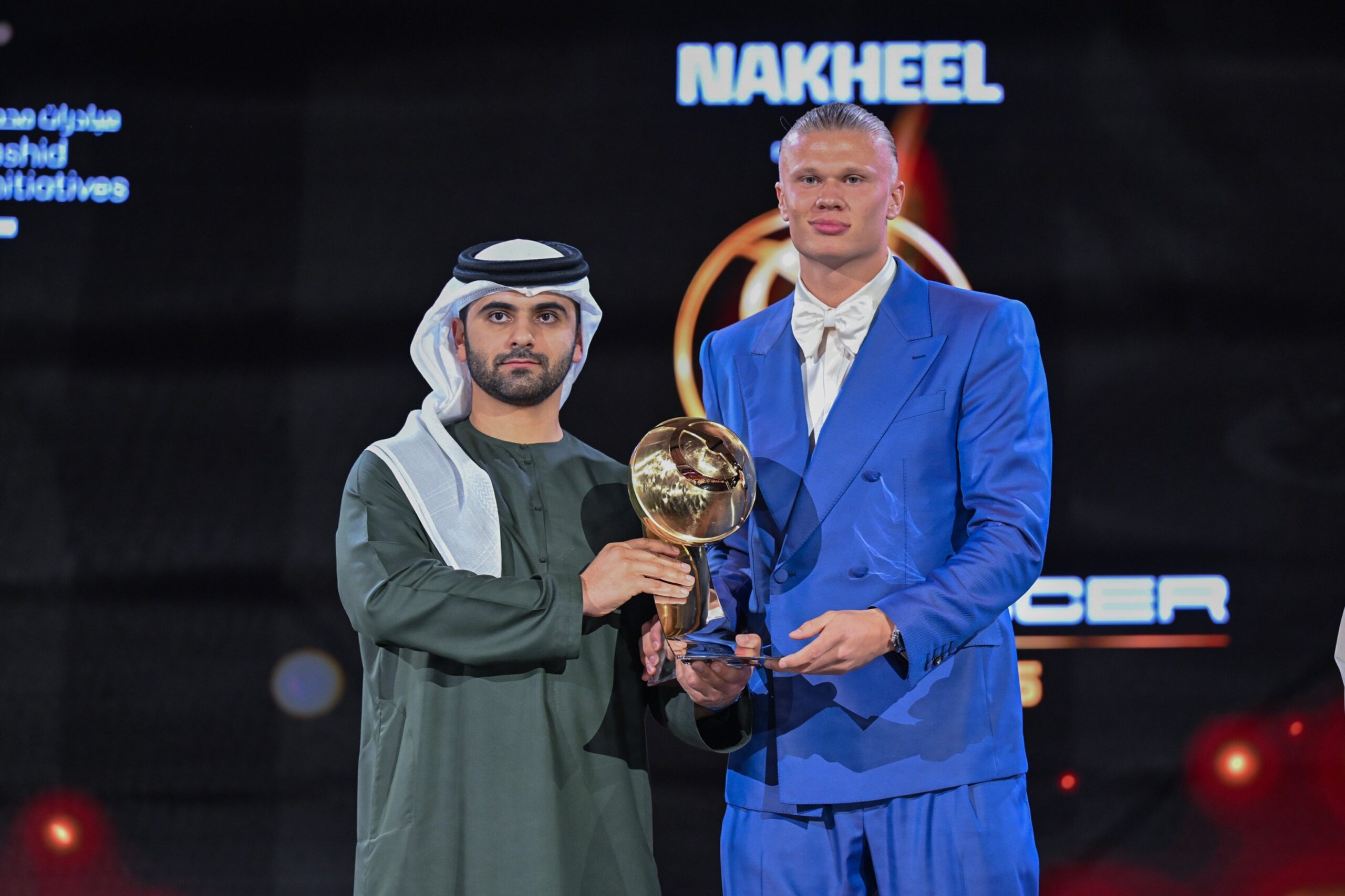 Erling Haaland receives award at Erling Haaland