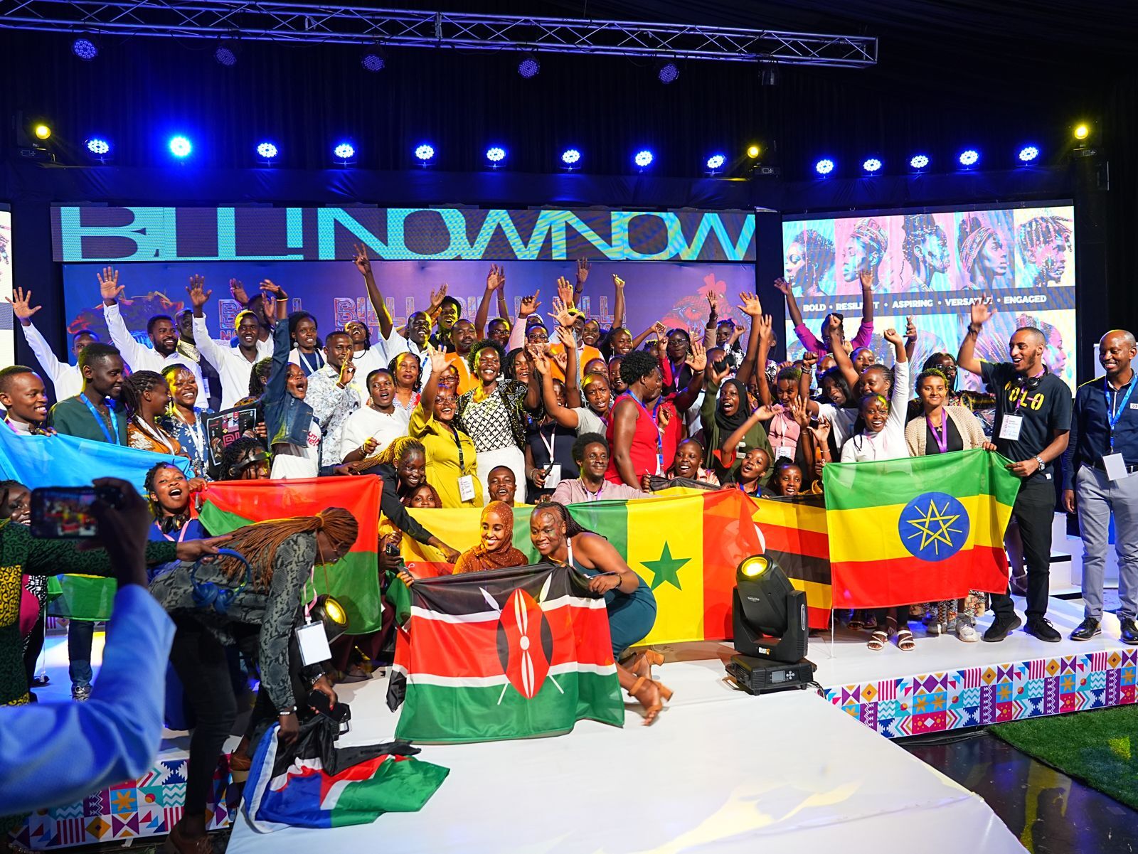 Video: Evelyn Anite steals the show at BNN Youth Summit 4 All flags of countries that attended BNN Youth Summit