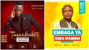 Mikie Wine and Gravity Omutujju’s Concert Dates Clash Mikie Wine and Gravity Omutujju's Concert Dates Clash