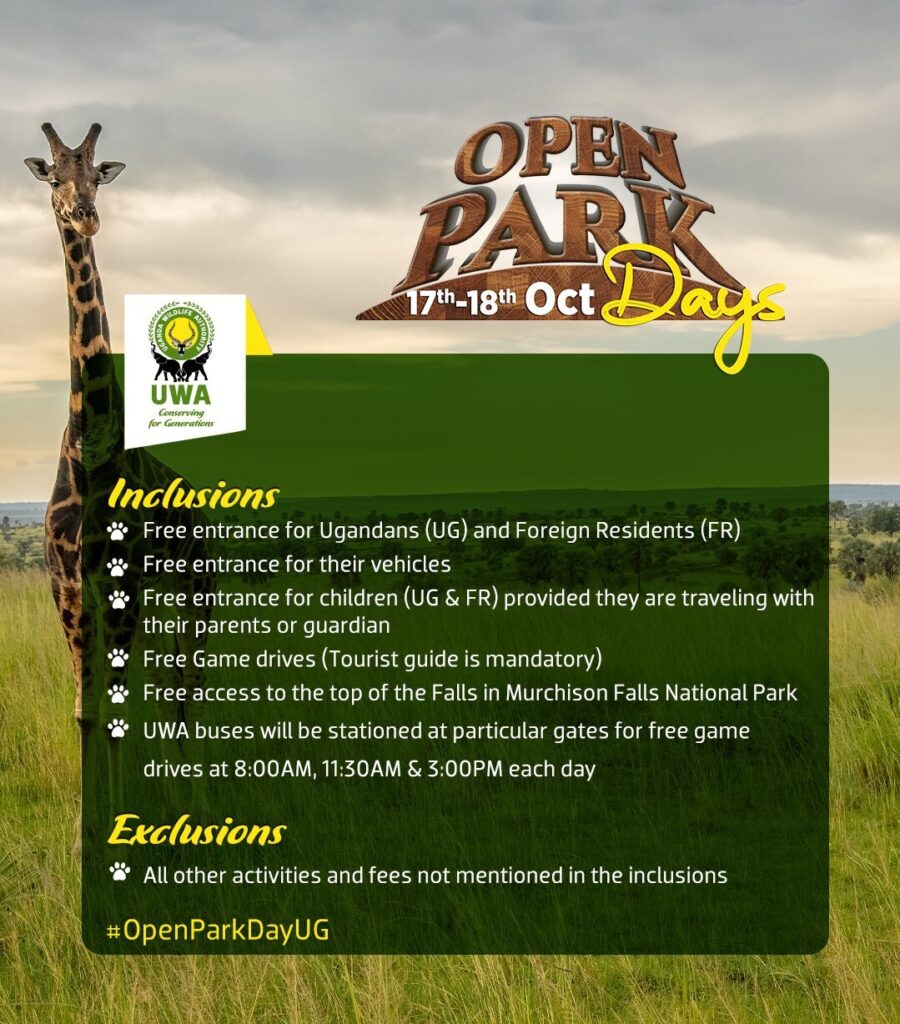 UWA Announces Free Entry to 5 National Parks for Open Park Days 3 UWA Announces Free Entry to 5 National Parks for Open Park Days