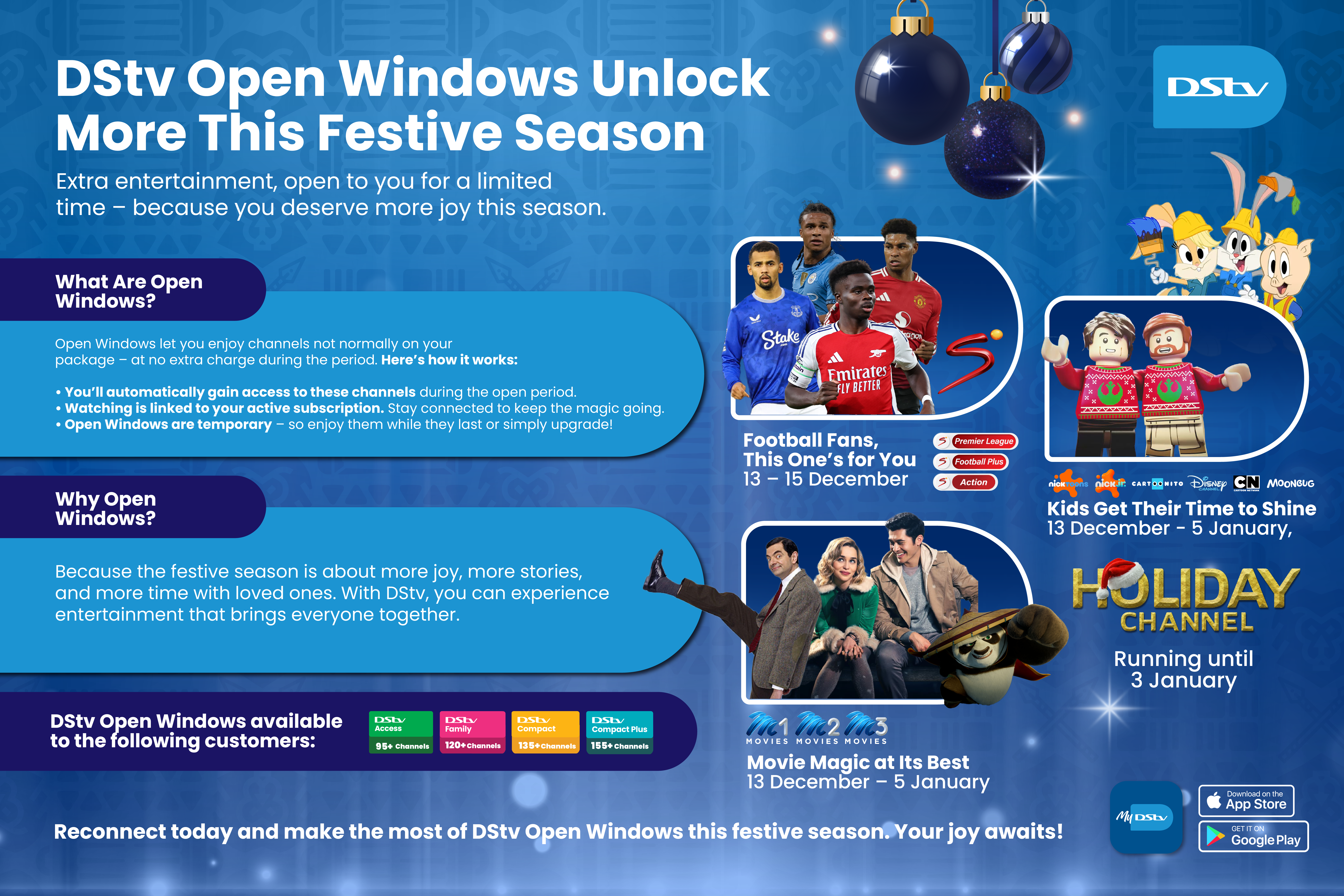 DStv and GOtv Open Windows, Free Channels This Christmas 1 DStv and GOtv Open Windows, Unwrap More Joy This Christmas