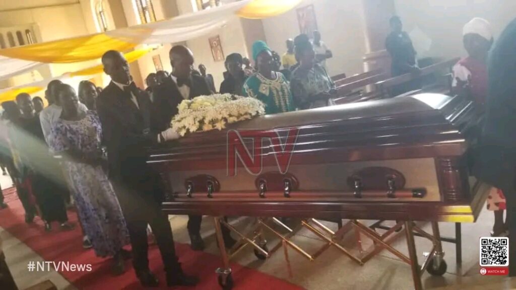 Margaret Baba Diri, former Woman MP for Koboko is dead. 3 Margaret Baba Diri's body at Ediofe Cathedral.