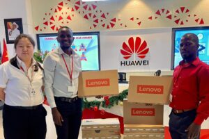 Huawei Uganda donates 23 Laptops to Kakebe Technologies