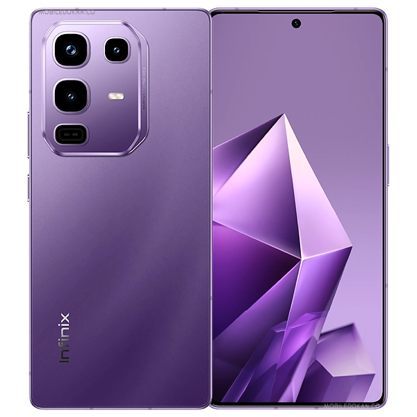 Infinix Note 50 Pro phone, purple color