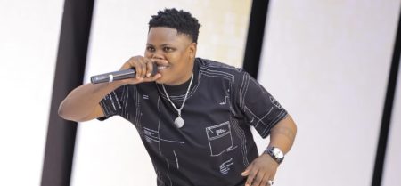 uncle chumi on stage at comedy store