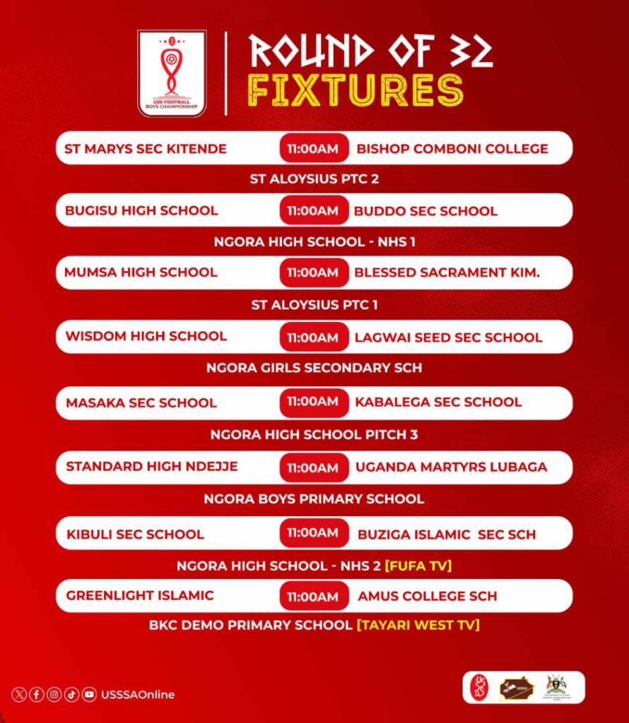 USSSA National Boys Football Round of 32 Fixtures