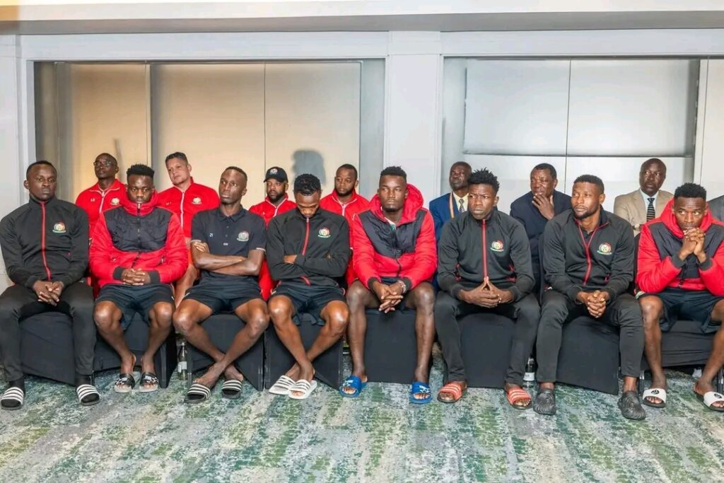 Harambee stars meeting President William Ruto