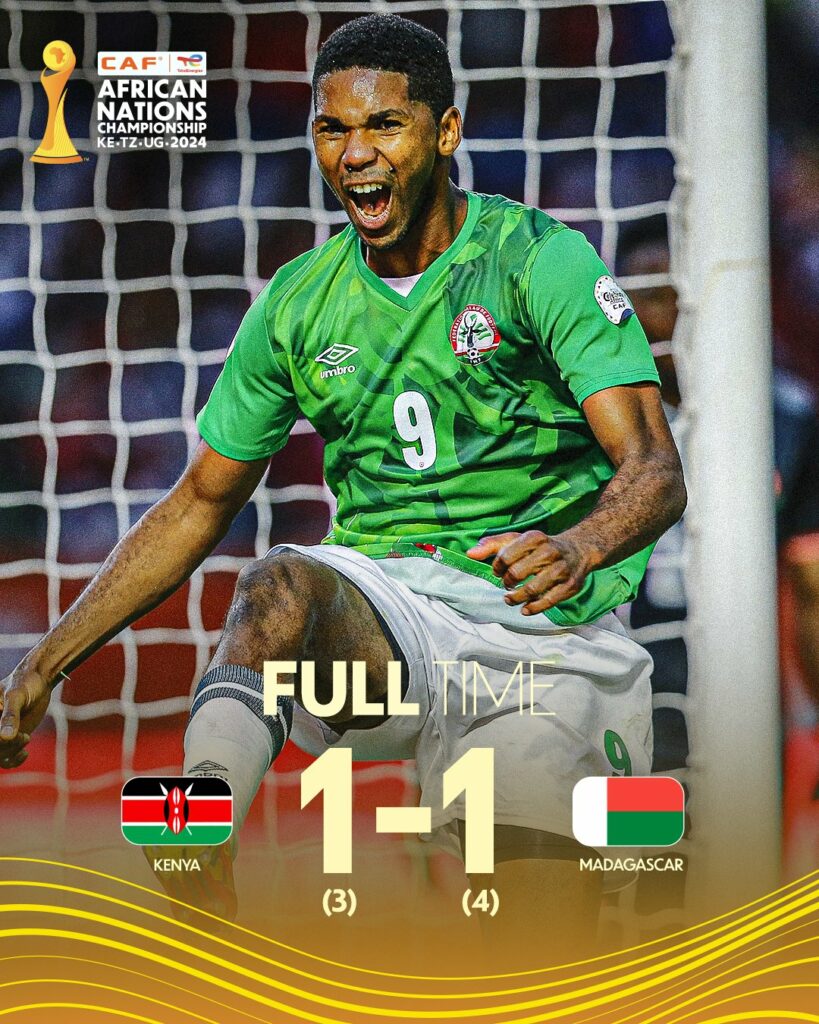 Madagascar Knock Out Harambee Stars in CHAN 2025 Quarterfinal Penalty Shootouts
