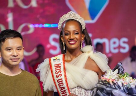 Muhoza Trivia Elle wins Miss Uganda 2025–26 in White Glamour Muhoza Trivia Elle wins Miss Uganda 2025–26 in White Glamour