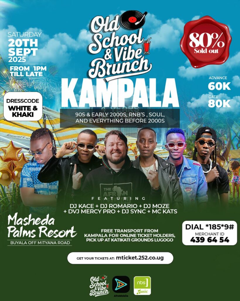Old School & Vibe Brunch 80% Sold Out Ahead of September 29th Show at Mashed Palms Resort, Uganda