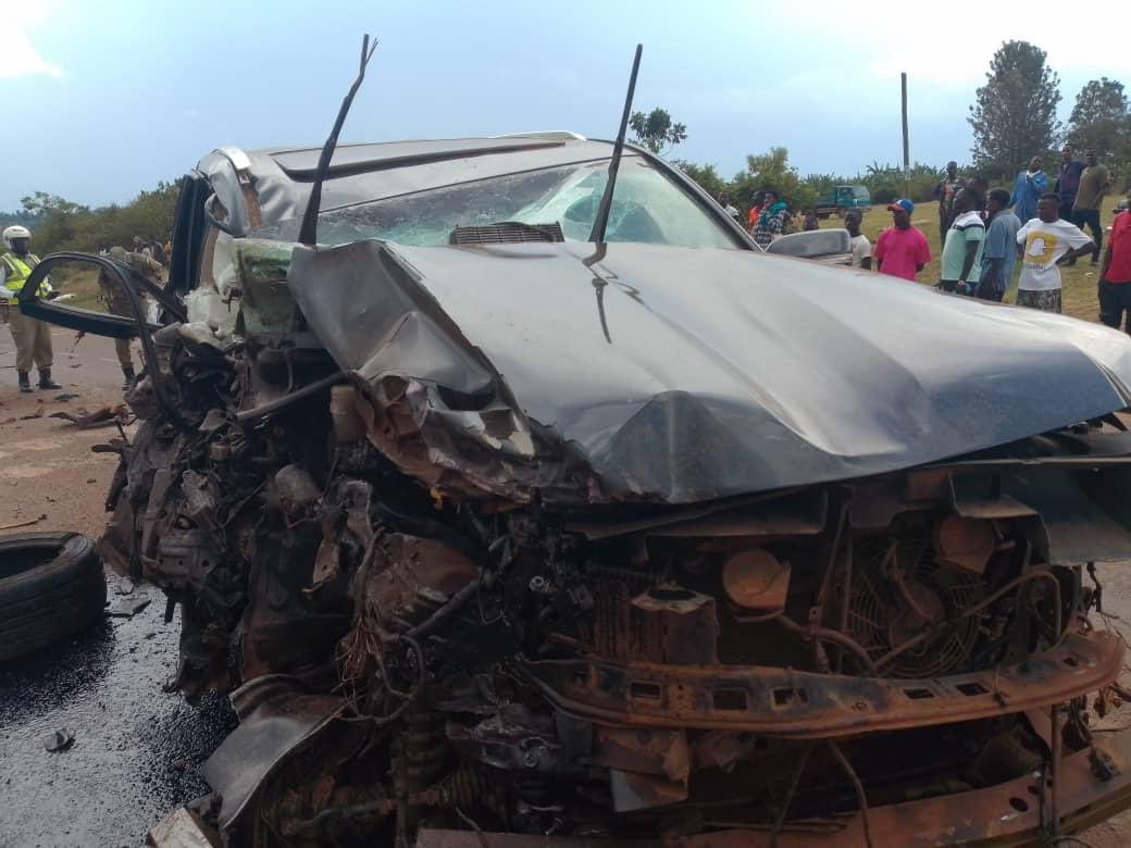 Gen. Sabiiti Muzeeyi Crashes on Highway, gets Airlifted