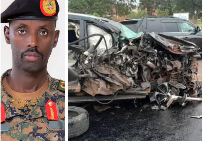 Gen. Sabiiti Muzeeyi Crashes on Highway, gets Airlifted