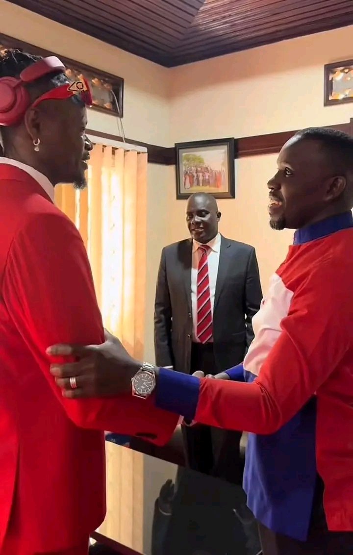 Bobi welcomes Pallaso to the NUP Party Gladly in style