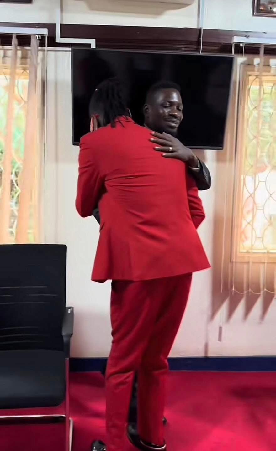 Bobi welcomes Pallaso to the NUP Party Gladly in style