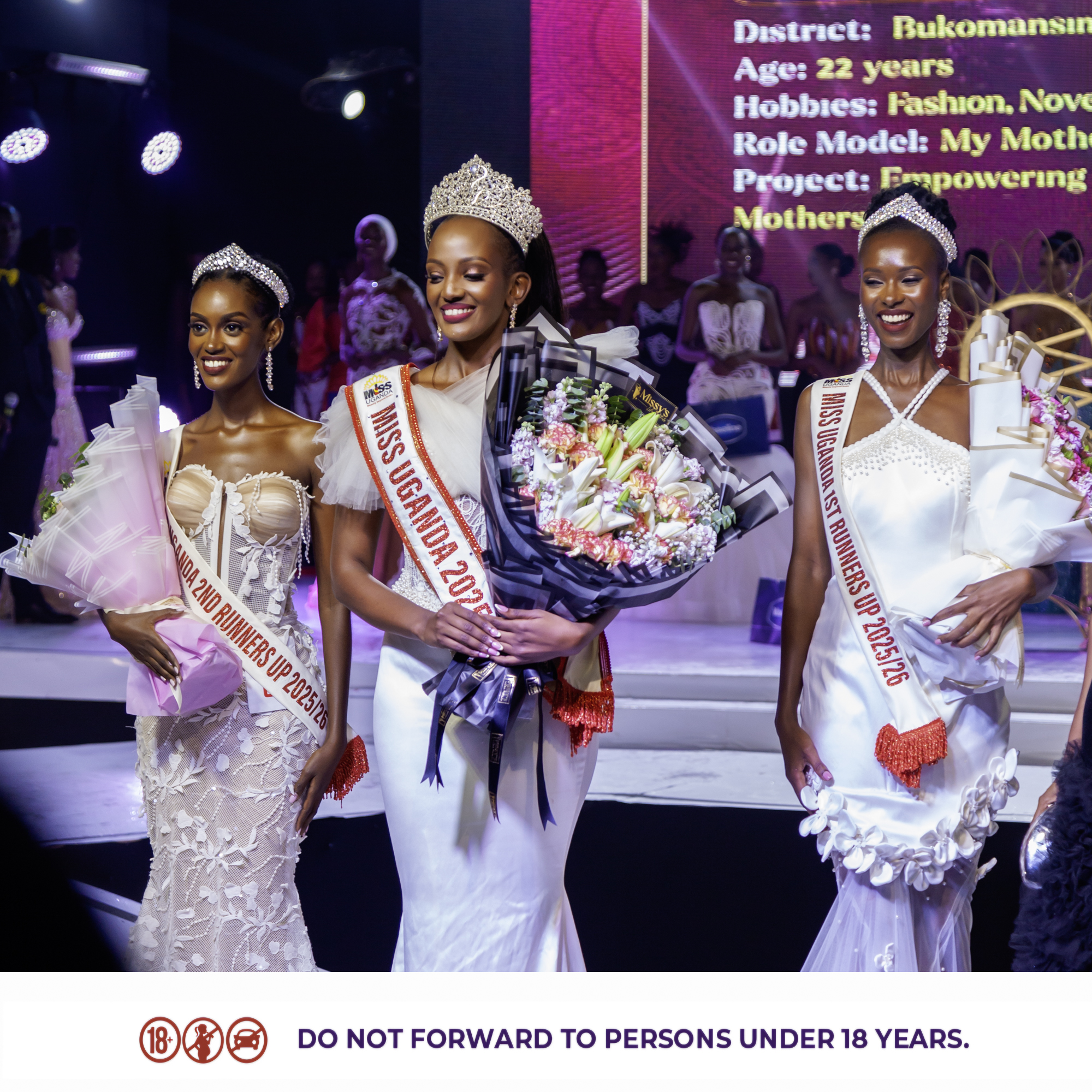 Muhoza Trivia Elle wins Miss Uganda 2025–26 in White Glamour 8 Muhoza Trivia Elle wins Miss Uganda 2025–26 in White Glamour