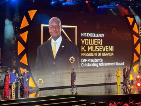 Museveni wins CAF 2025 Award for CHAN 2024 Success