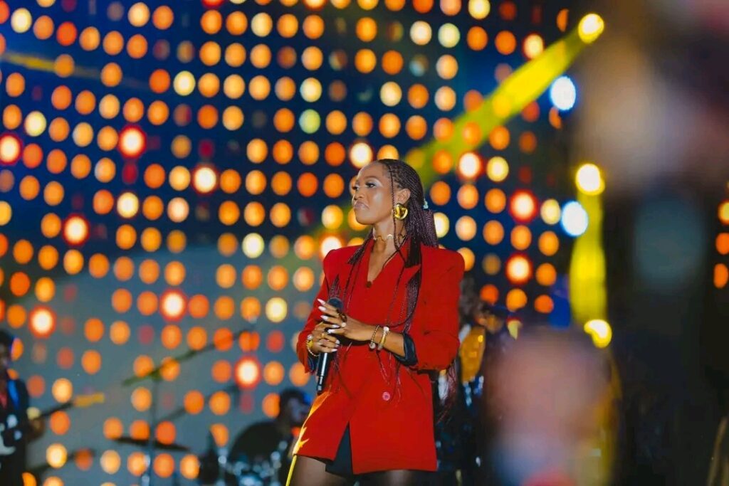 Spice Diana turned up to support her best friend King Saha