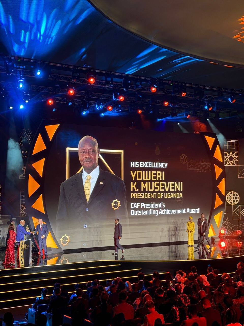 Museveni wins CAF 2025 Award for CHAN 2024 Success 1 Museveni wins CAF award for CHAN 2024 Success in Morocco