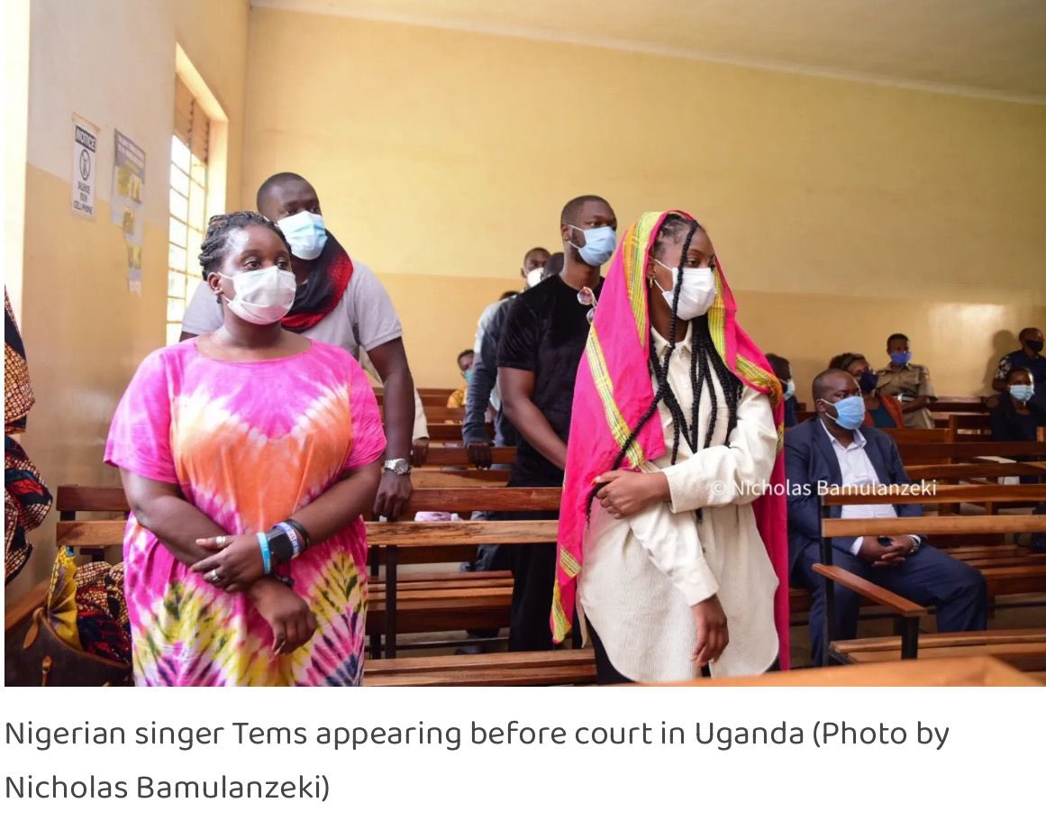 Why Tems may Never Return to Uganda after jail trauma 1 Tems appearing in court in Uganda in 2020