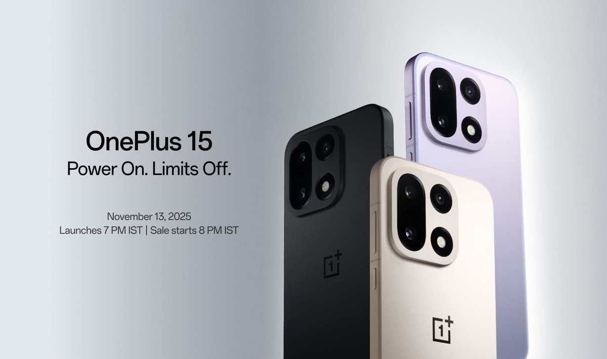 OnePlus 15 & smartphones coming November, December 2025