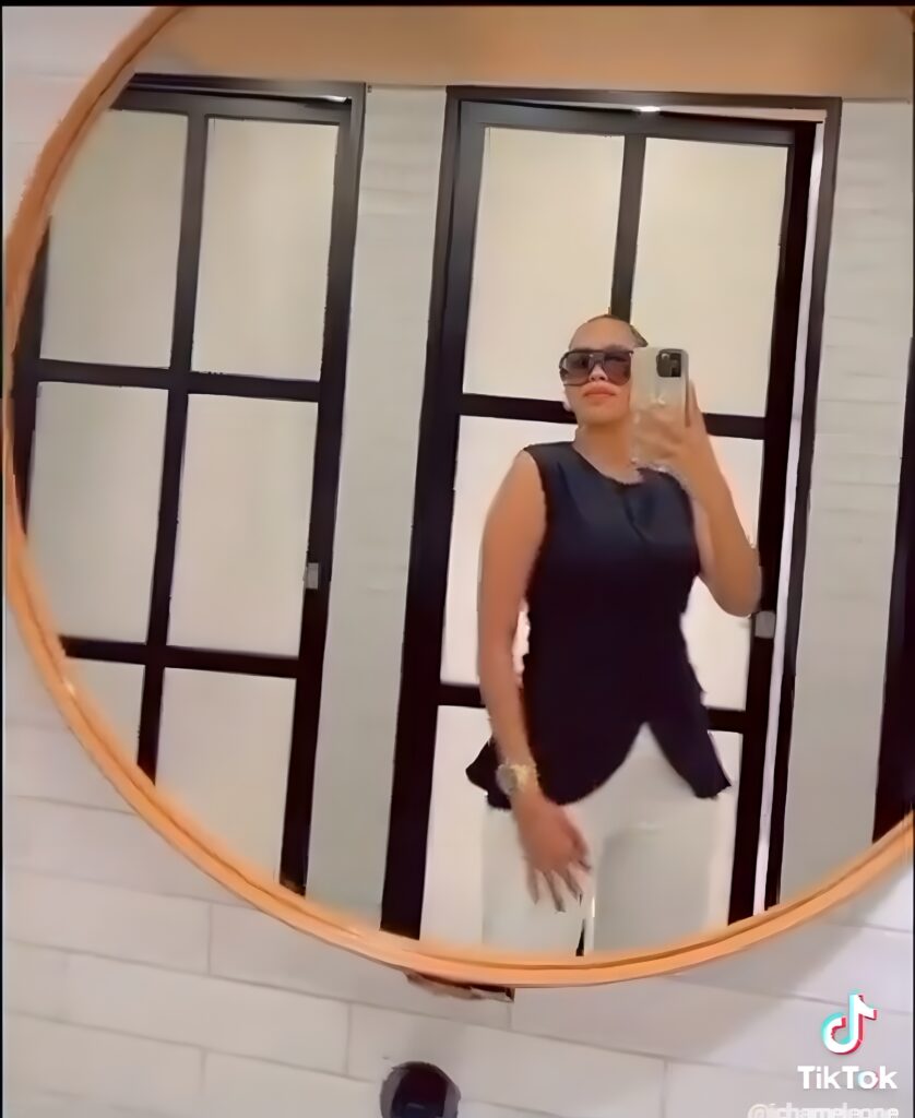 The lady posted by singer Jose Chameleone on his TikTok page