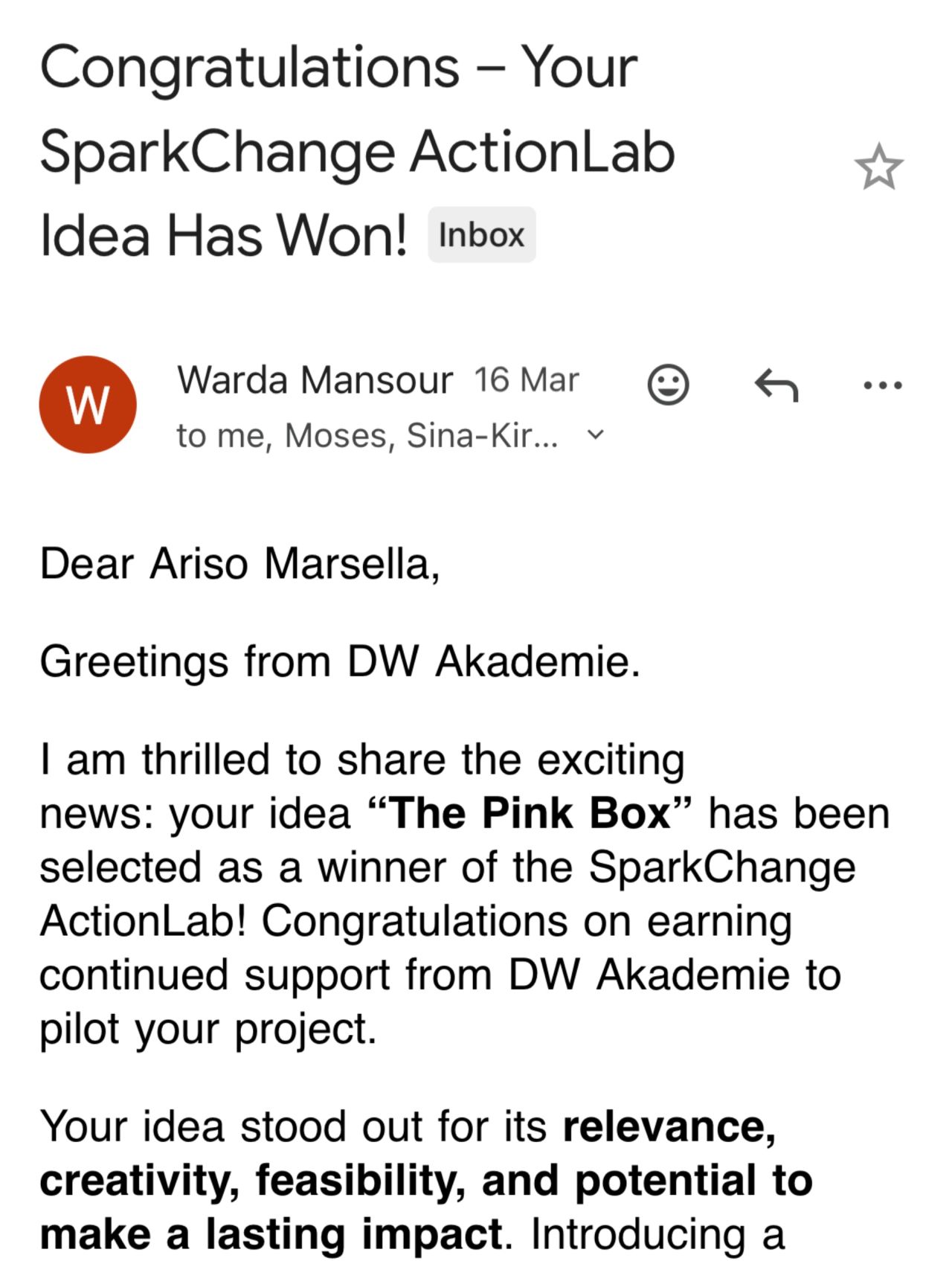 Ugandan Storyteller Ariso Marsella Wins DW Academia Pitch #1