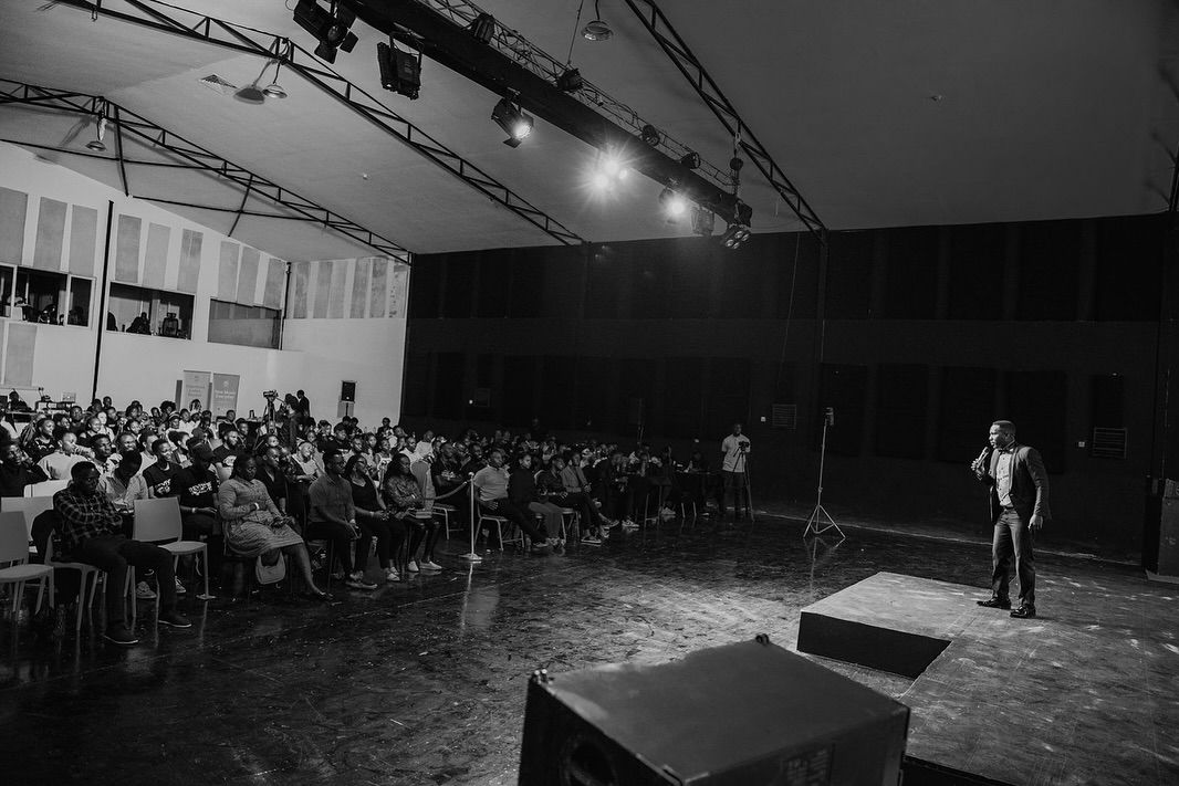 Joseph El Shaddai does clean comedy so the Church Laughs