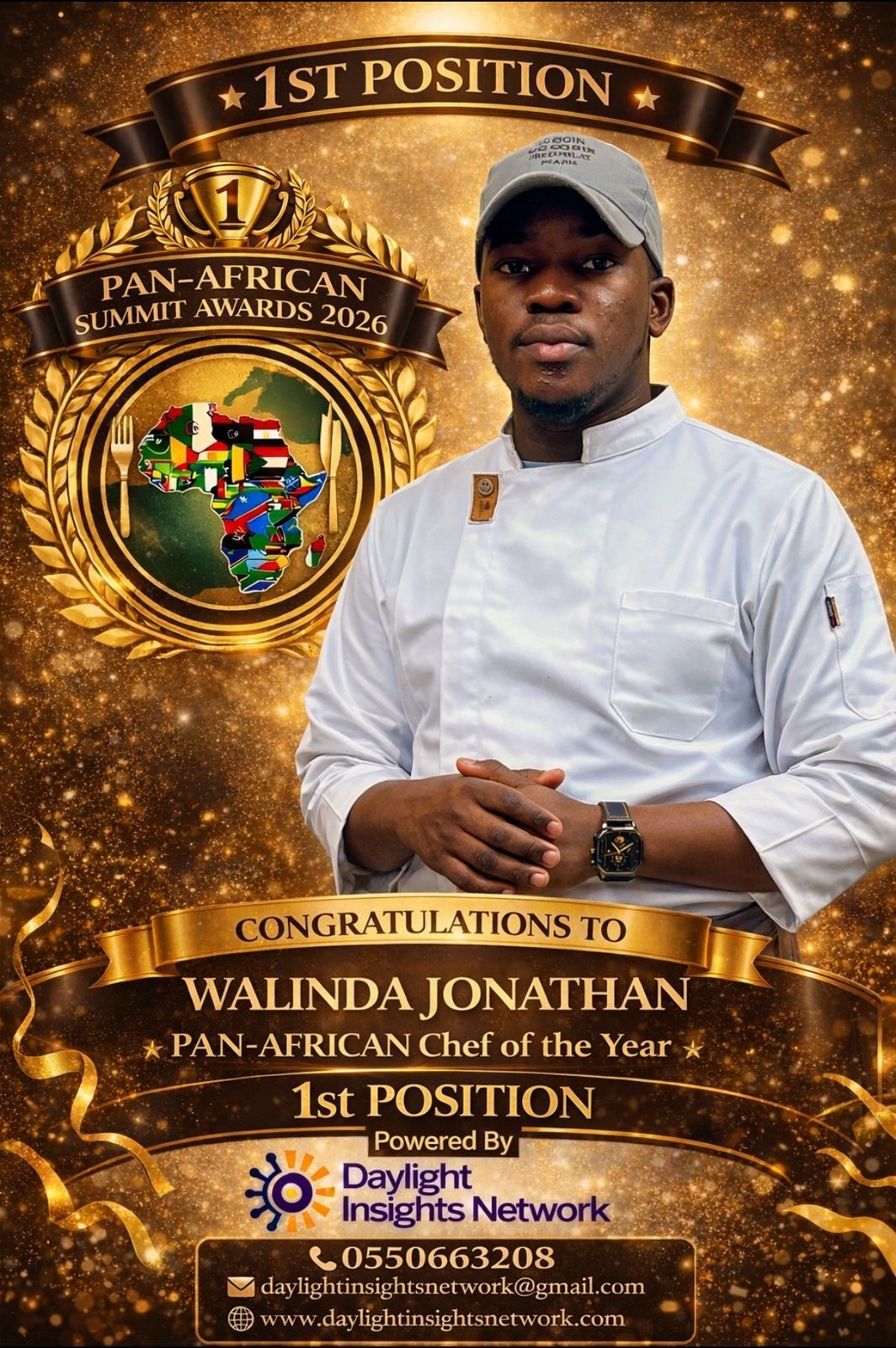 Jonathan Walinda wins 2026 Pan African Chef Award