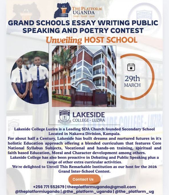 The Platform Uganda’s Grand Schools’ Contest 1 The Platform Uganda’s Grand Schools’ Contest