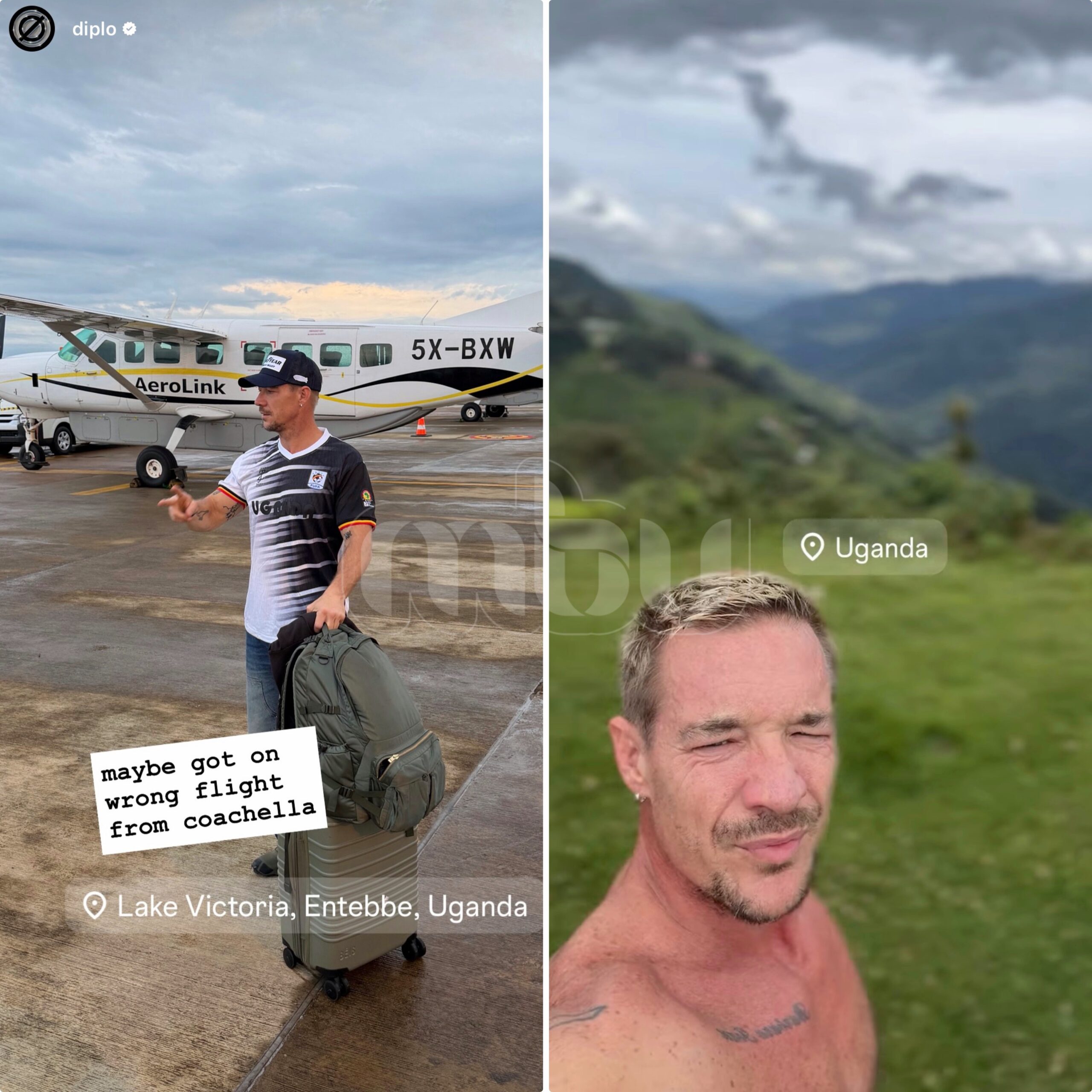 DJ Diplo (of Major Lazer) quietly Arrives in Uganda to chill