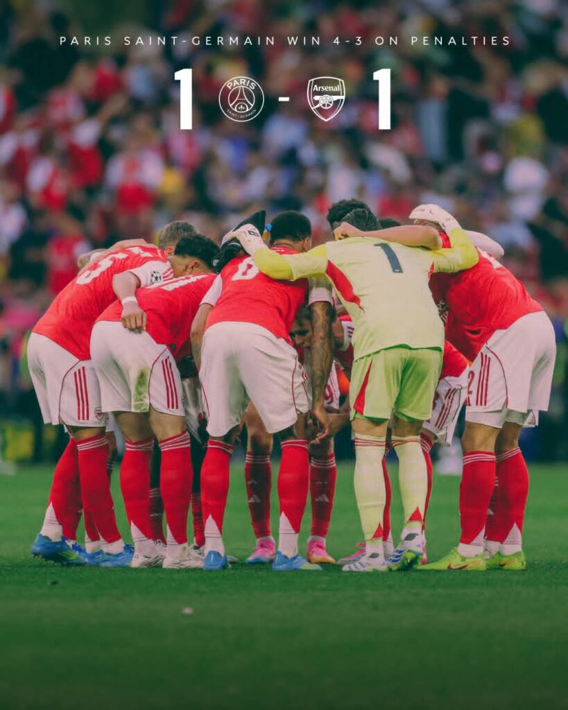 Arsenal vs PSG Champions League Final Ends in Penalty Shootout Heartbreak as PSG Retain UEFA Champions League Title