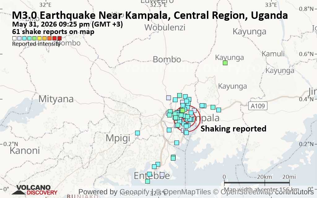 Earthquake in Kampala, Central UG scares millions