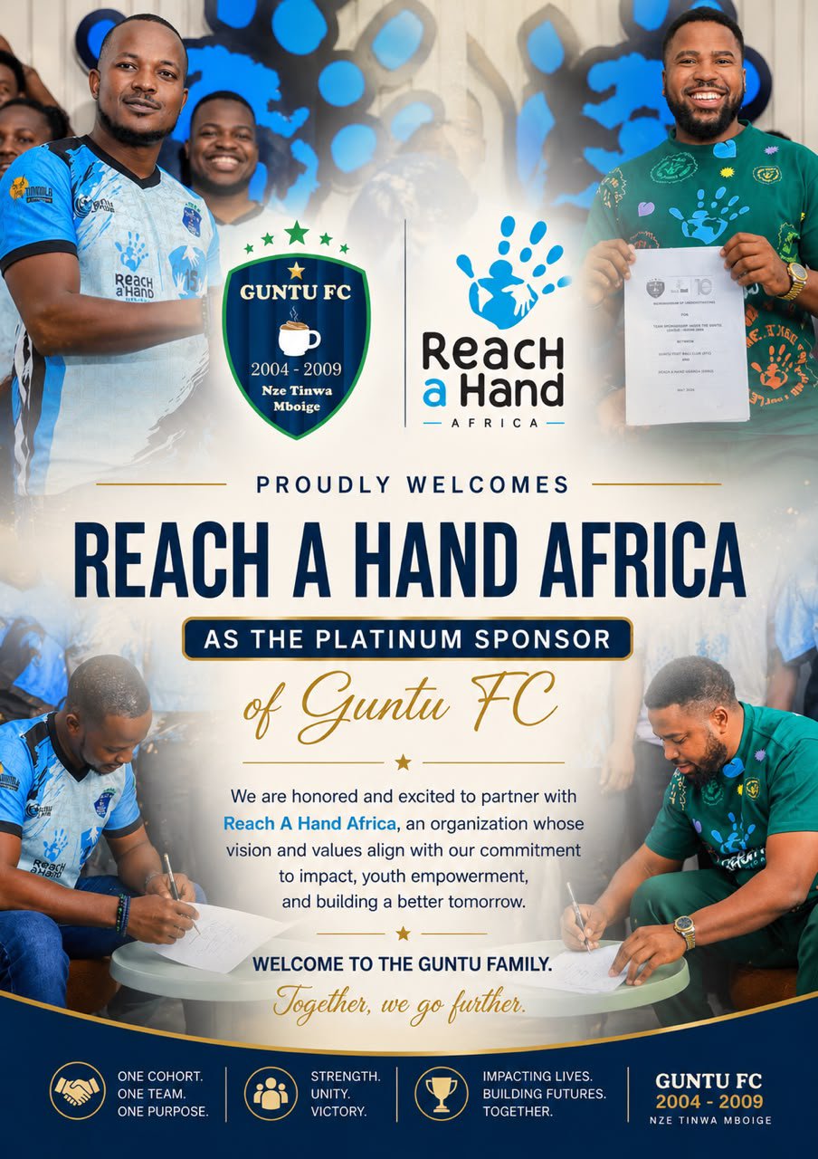 Butiki League's Guntu FC, Reach A Hand Africa sign new deal