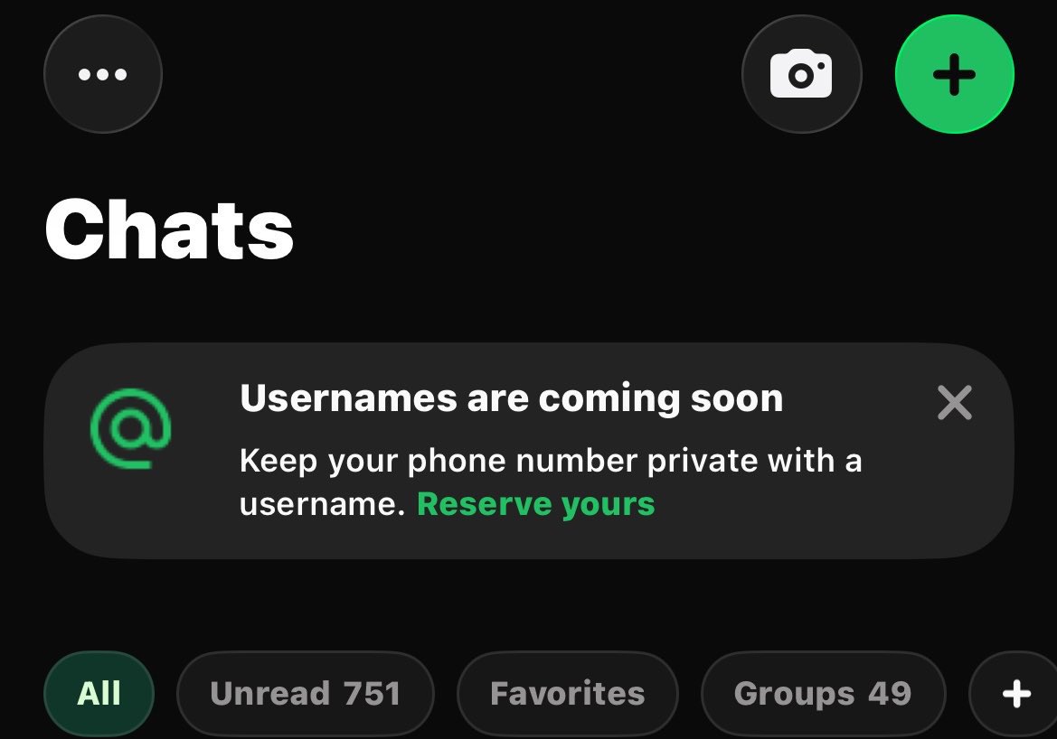 WhatsApp Usernames Launch worldwide in new update