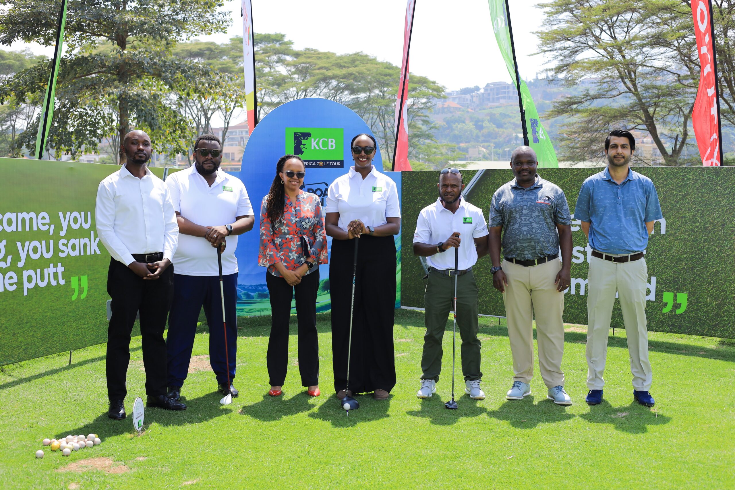 KCB launches East Africa Golf Tournament new 2026 season 3 Noela Byuma(Center) Head of Marketing and Communications with partners at the East Africa KCB Golf Tour