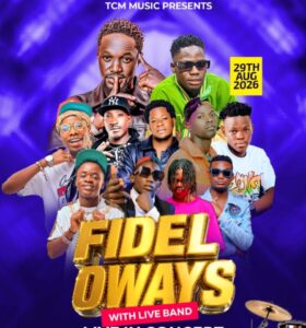 TCM Music Unveils "Fidel Oways Live in Concert," Set to Rock Malaba on August 29